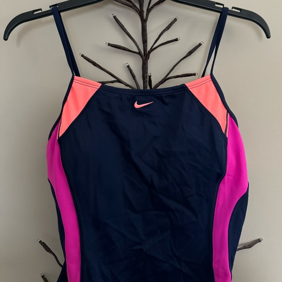 Brand new “Nike”women’s swimsuit.Size-L,color very dark blue/pink/orange.🧡 - Picture 2 of 6